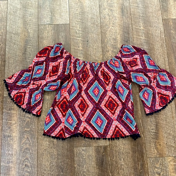 Wrangler off the shoulder Aztec print - Picture 1 of 11